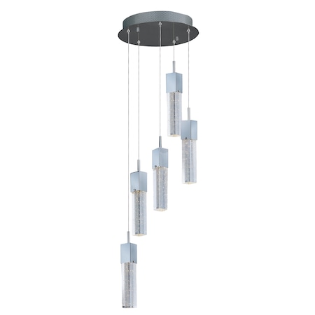 Et2 Fizz III 5-Light 13.75" Wide Polished Chrome Pendant Light E22765-89PC